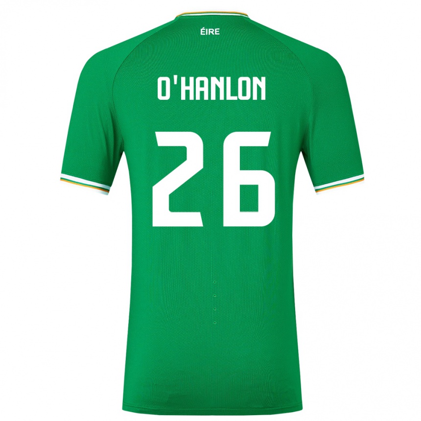 Kids Football Ireland Tara O'hanlon #26 Green Home Jersey 24-26 T-Shirt Nz