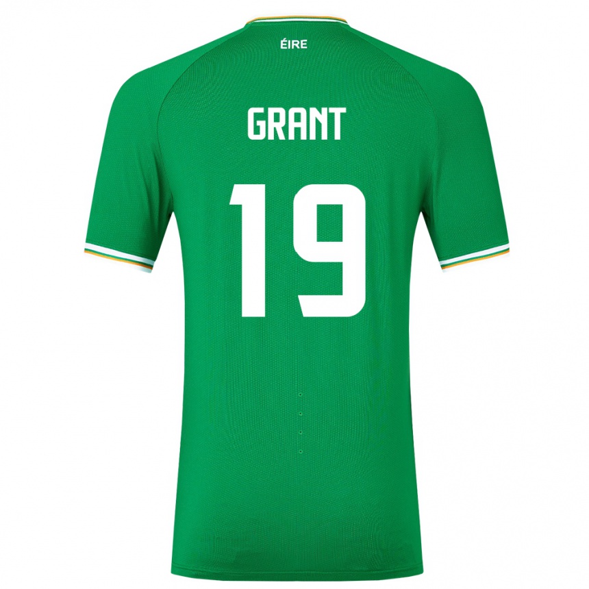 Kids Football Ireland Ciara Grant #19 Green Home Jersey 24-26 T-Shirt Nz