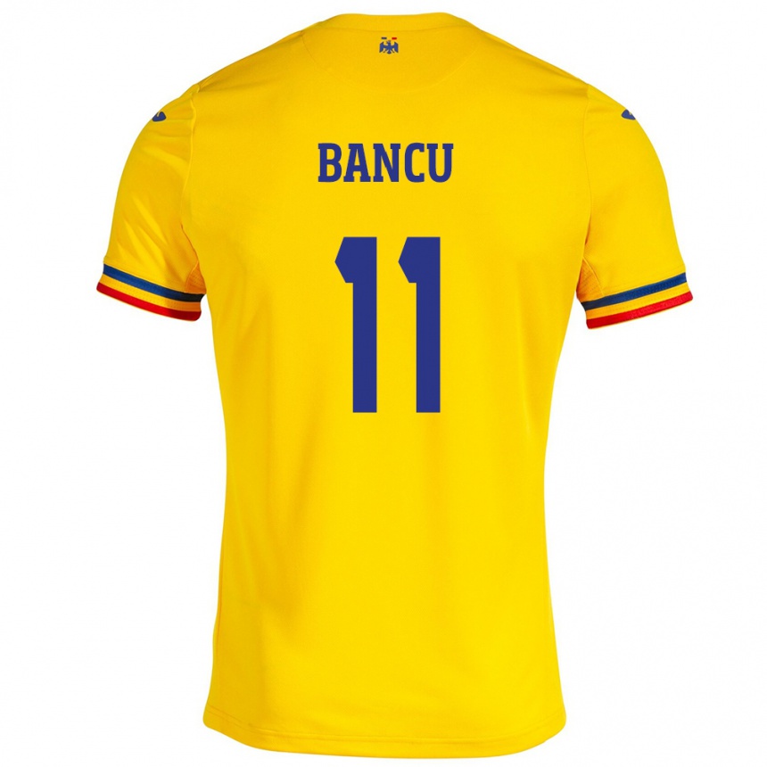 Kids Football Romania Nicuşor Bancu #11 Yellow Home Jersey 24-26 T-Shirt Nz