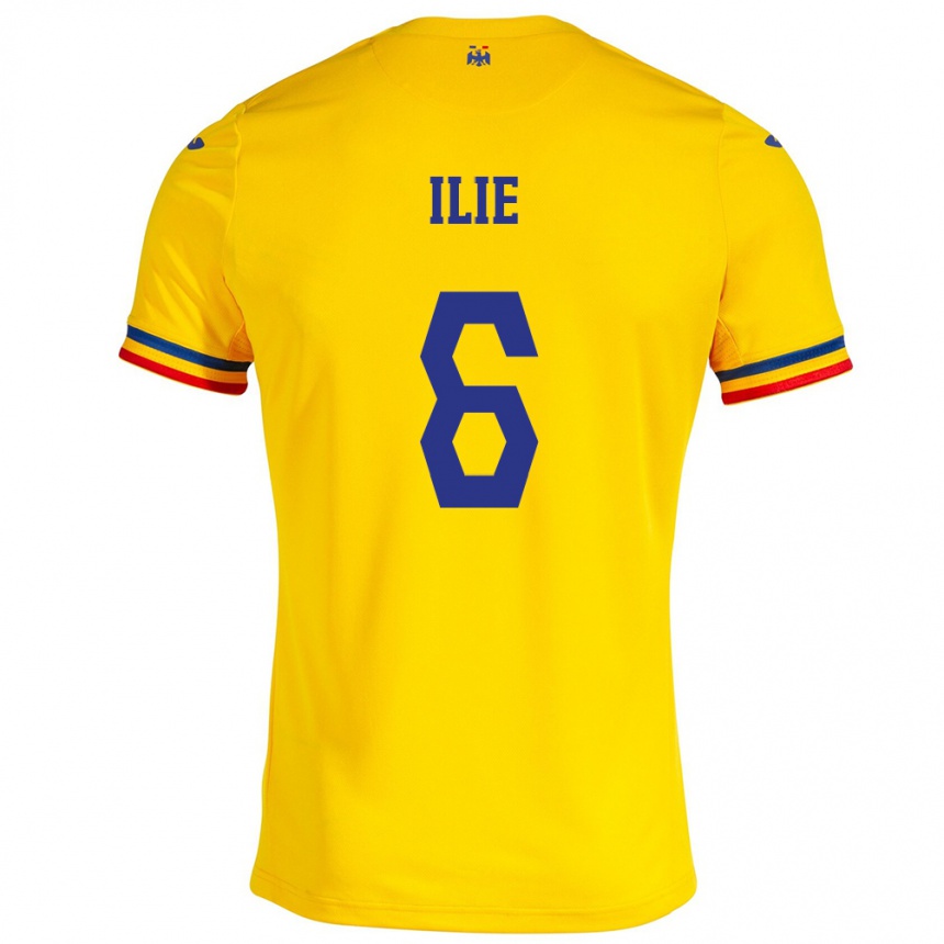 Kids Football Romania Matei Ilie #6 Yellow Home Jersey 24-26 T-Shirt Nz