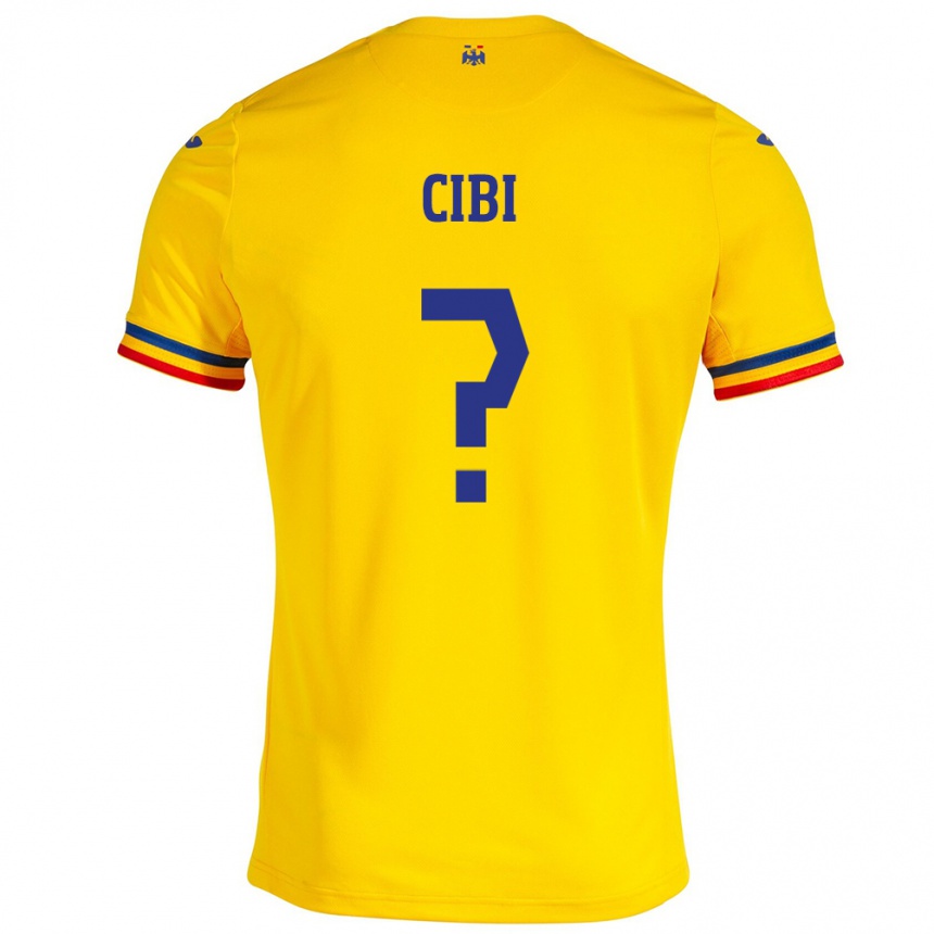 Kids Football Romania Fabiano Cibi #0 Yellow Home Jersey 24-26 T-Shirt Nz