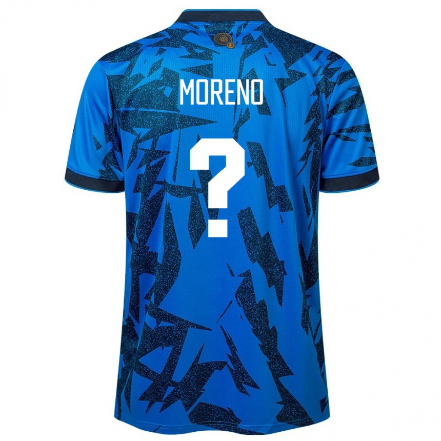 Kids Football El Salvador Amando Moreno #0 Blue Home Jersey 24-26 T-Shirt Nz