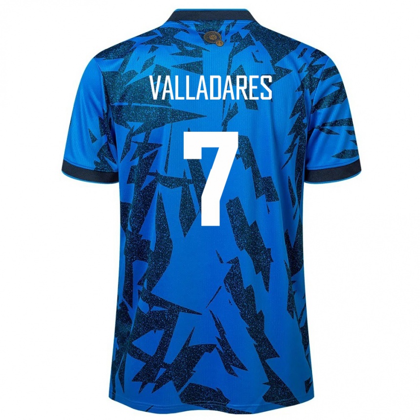 Kids Football El Salvador Jefferson Valladares #7 Blue Home Jersey 24-26 T-Shirt Nz