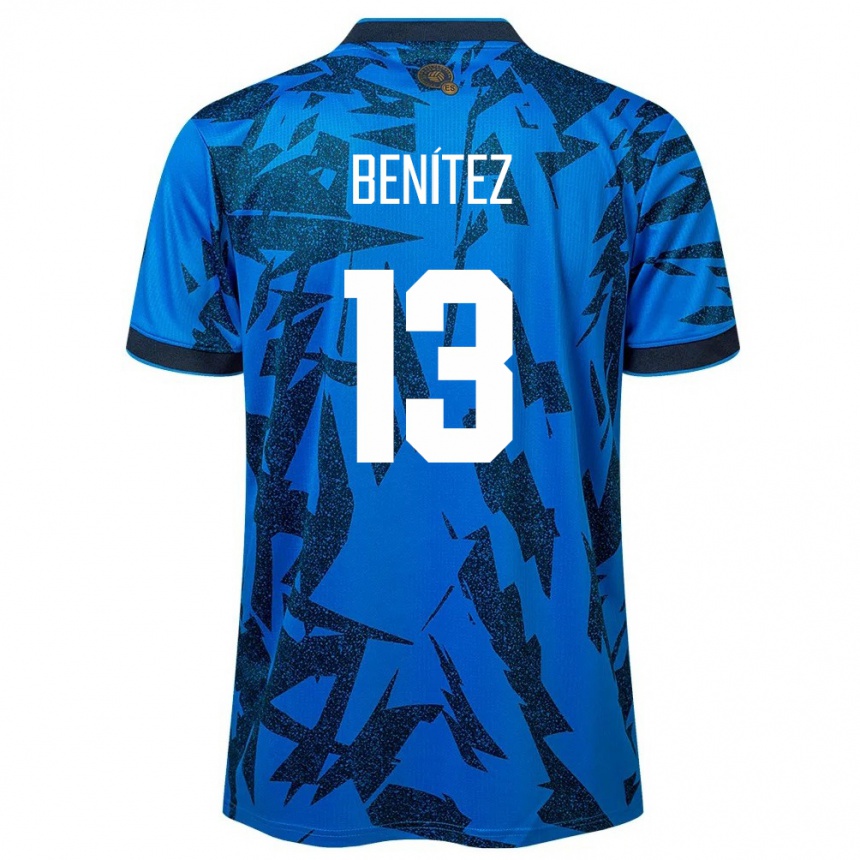 Kids Football El Salvador Tereso Benítez #13 Blue Home Jersey 24-26 T-Shirt Nz