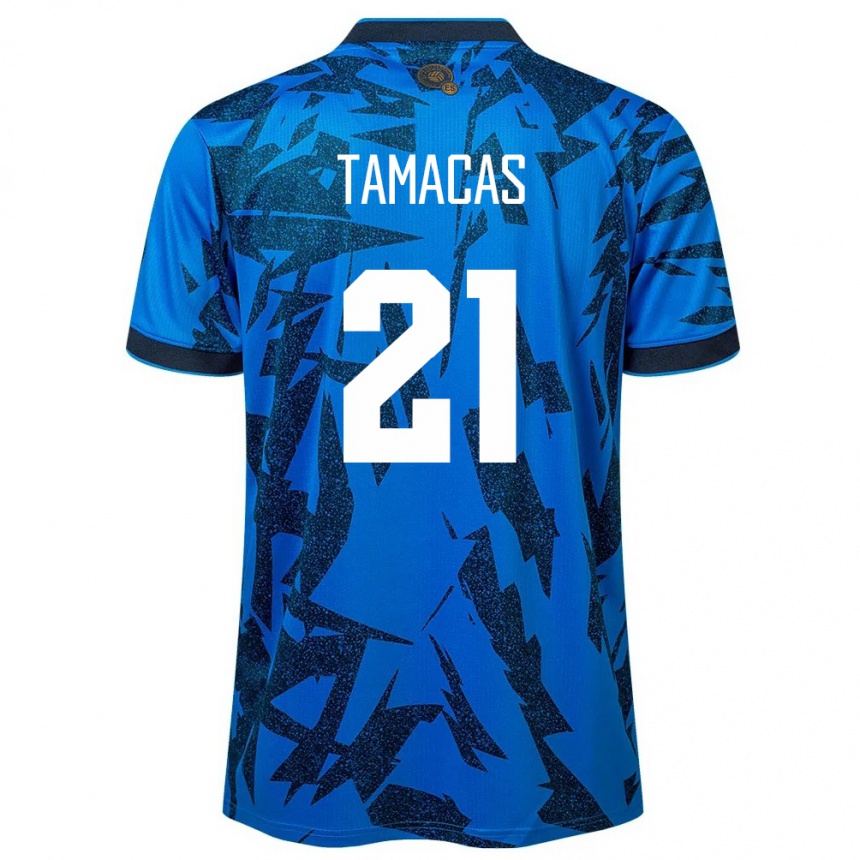 Kids Football El Salvador Bryan Tamacas #21 Blue Home Jersey 24-26 T-Shirt Nz