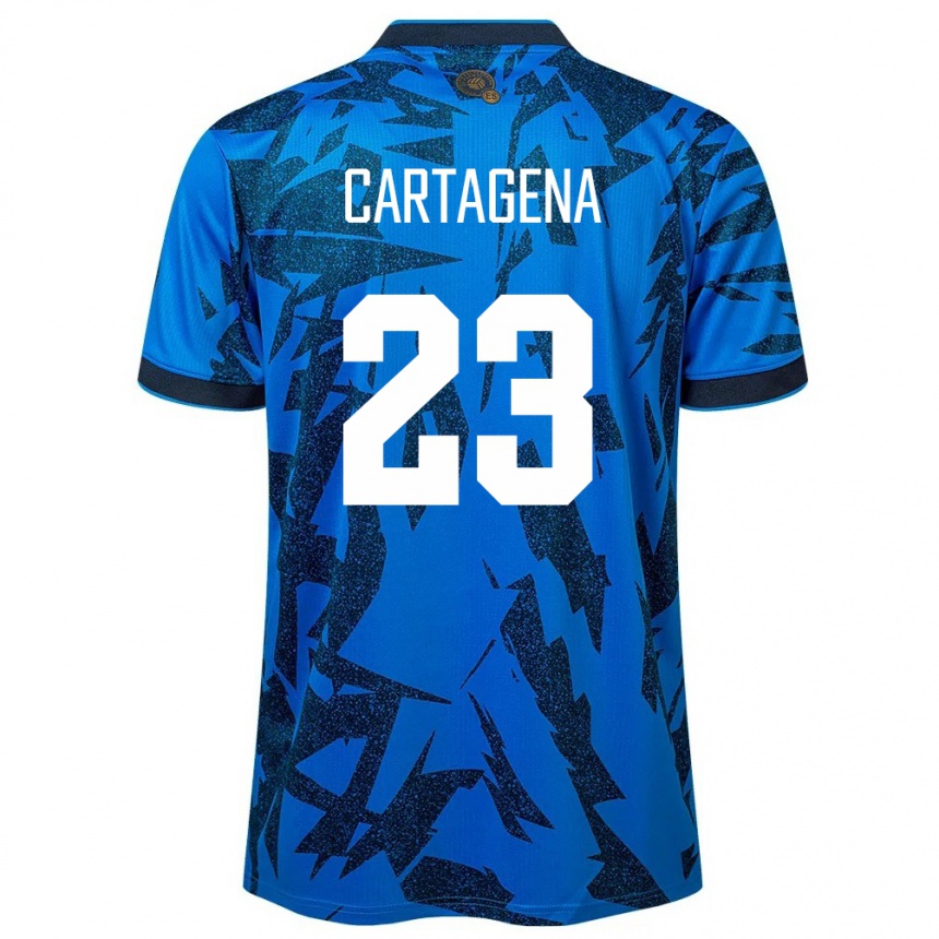 Kids Football El Salvador Melvin Cartagena #23 Blue Home Jersey 24-26 T-Shirt Nz