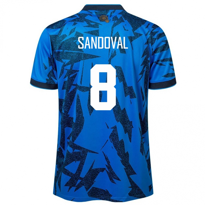 Kids Football El Salvador Emerson Sandoval #8 Blue Home Jersey 24-26 T-Shirt Nz