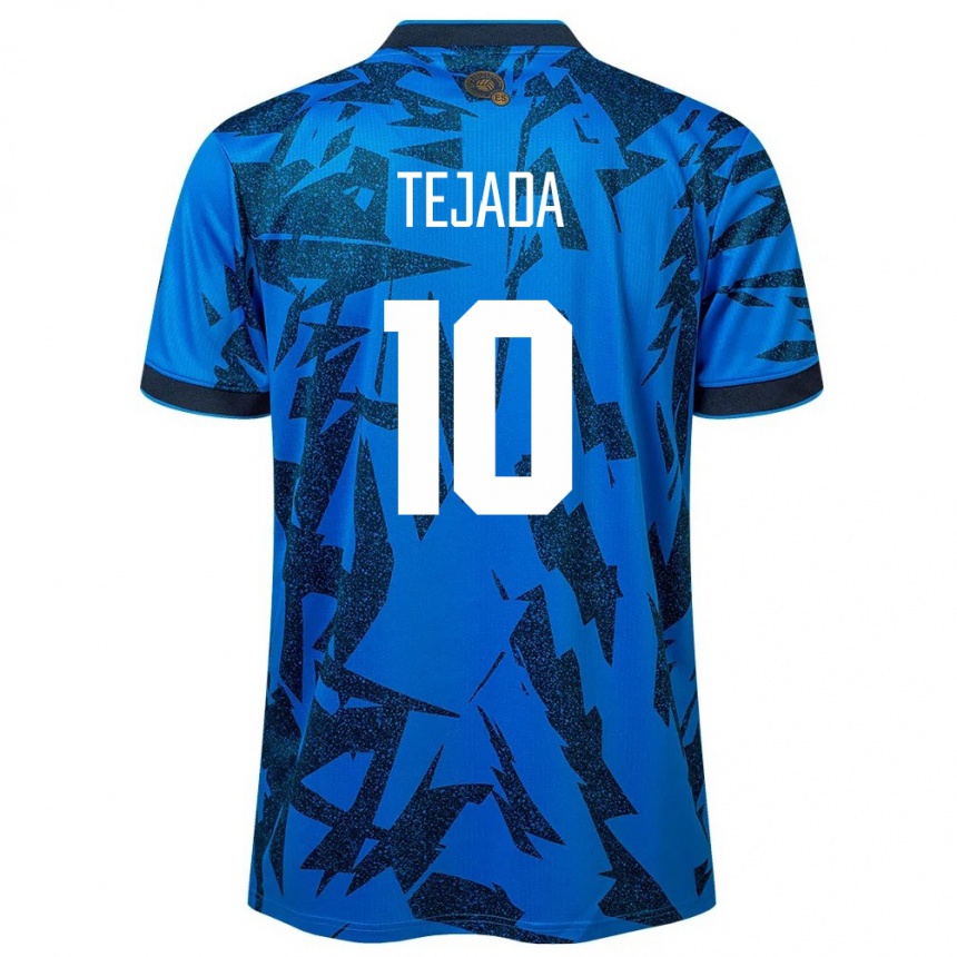 Kids Football El Salvador Rafael Tejada #10 Blue Home Jersey 24-26 T-Shirt Nz