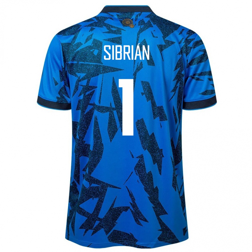 Kids Football El Salvador Sergio Sibrián #1 Blue Home Jersey 24-26 T-Shirt Nz