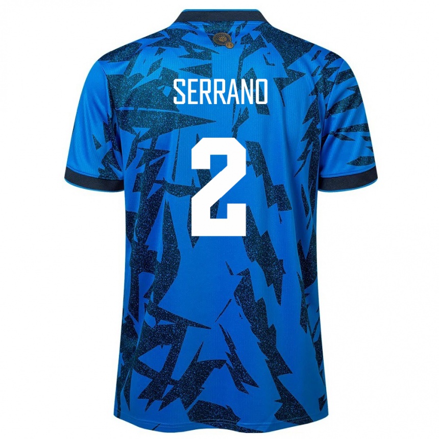 Kids Football El Salvador Alejandro Serrano #2 Blue Home Jersey 24-26 T-Shirt Nz