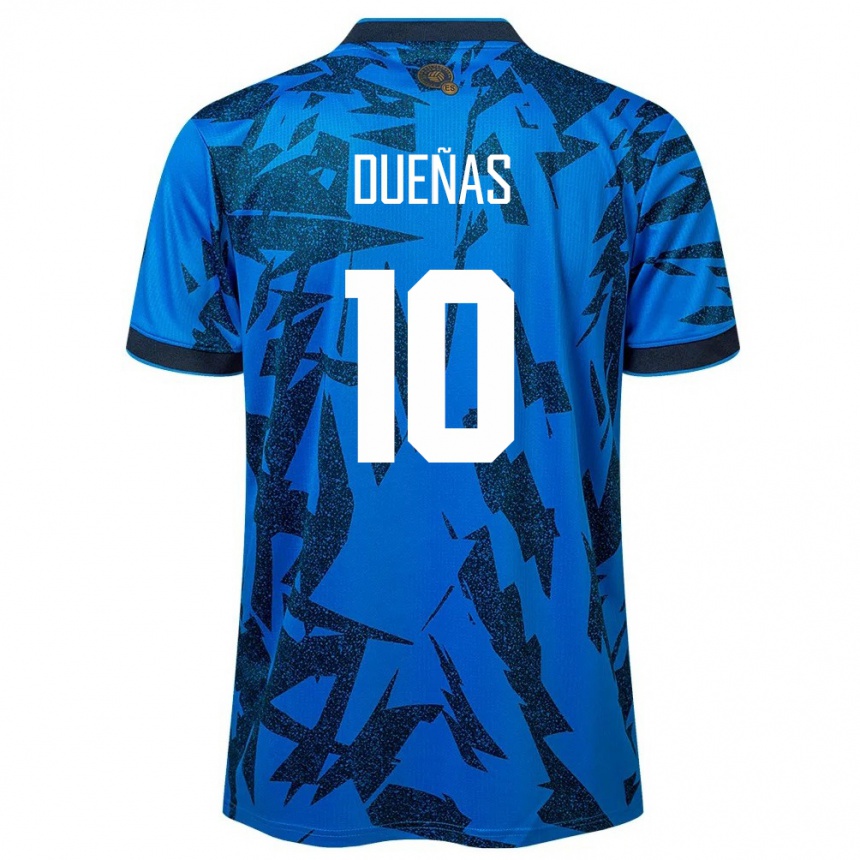 Kids Football El Salvador Enrico Dueñas #10 Blue Home Jersey 24-26 T-Shirt Nz