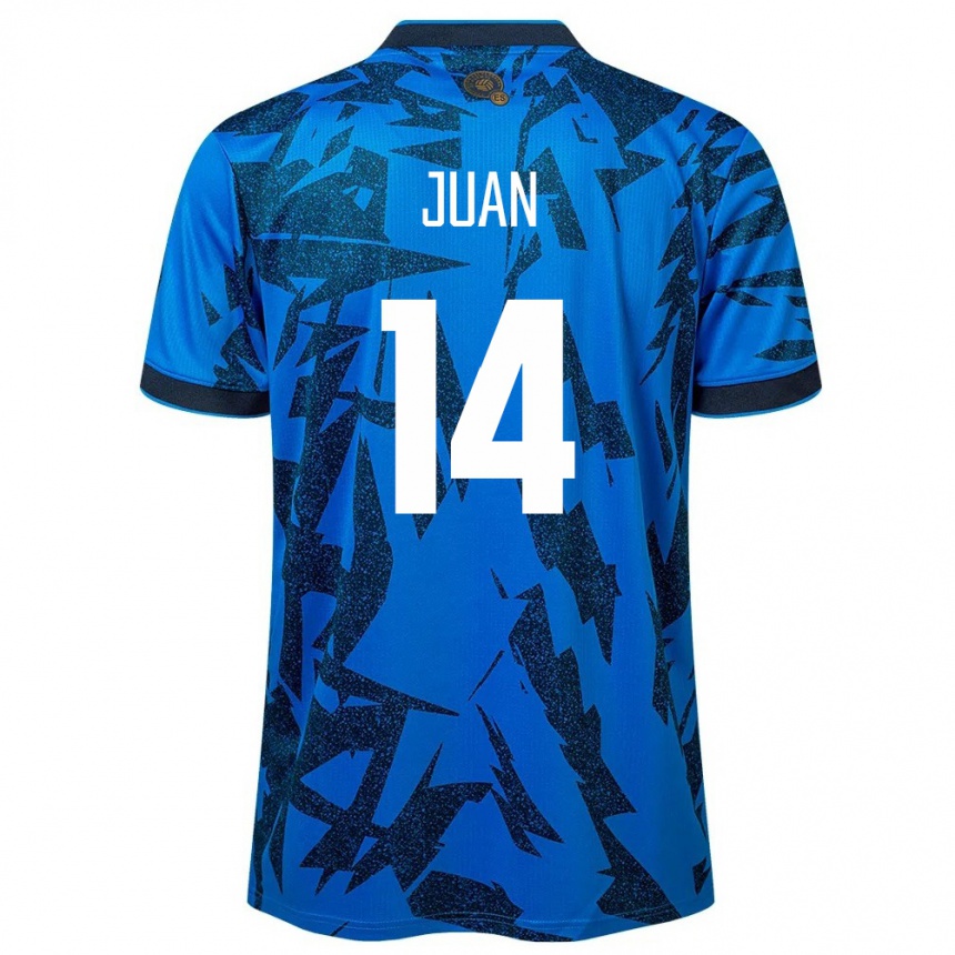 Kids Football El Salvador Juan Sánchez #14 Blue Home Jersey 24-26 T-Shirt Nz