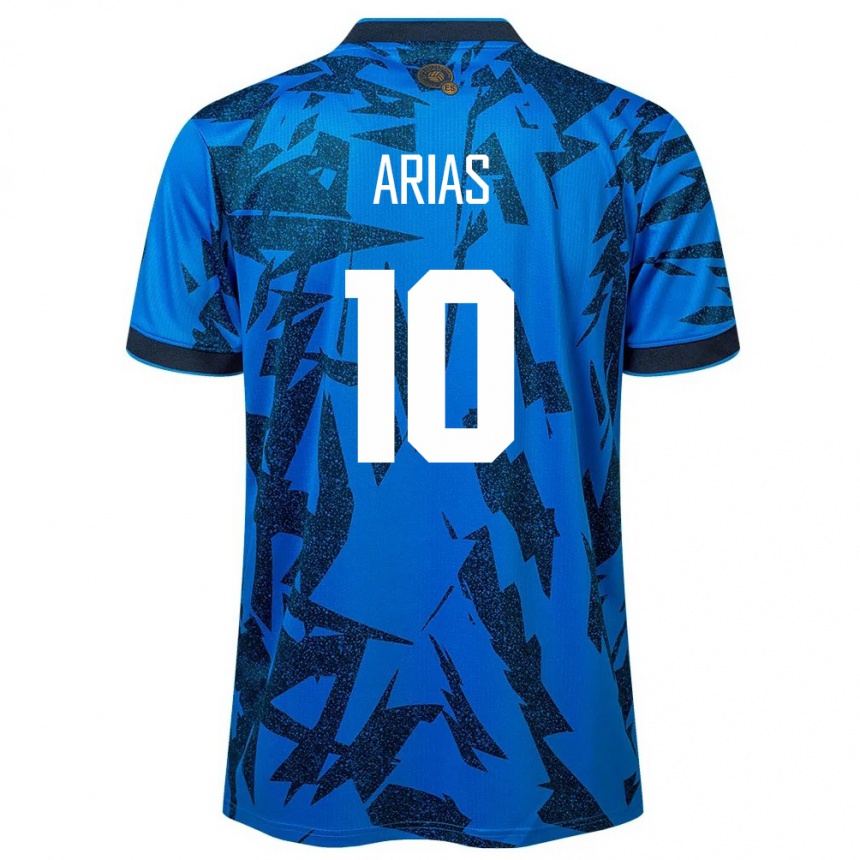 Kids Football El Salvador Cristopher Arias #10 Blue Home Jersey 24-26 T-Shirt Nz