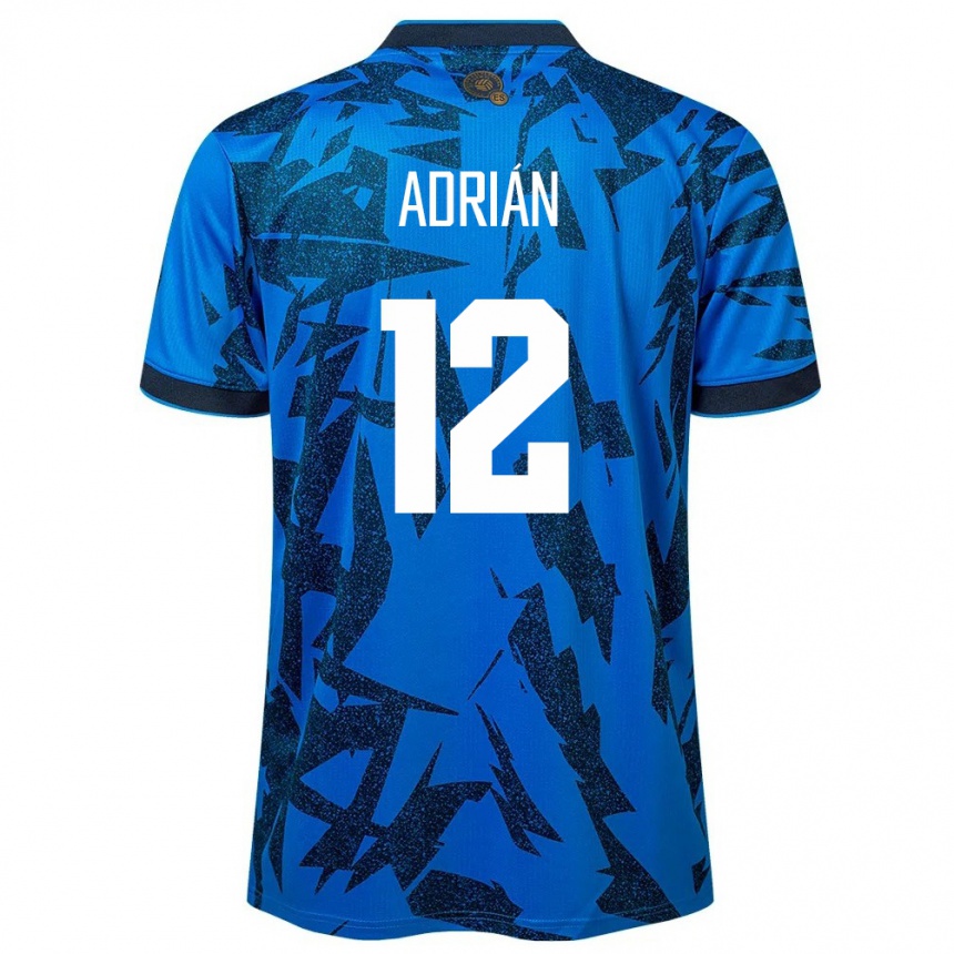 Kids Football El Salvador Adrián Aguilar #12 Blue Home Jersey 24-26 T-Shirt Nz