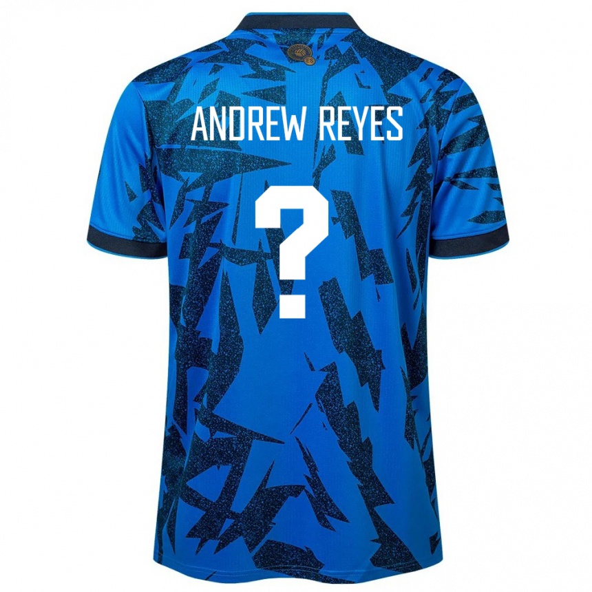 Kids Football El Salvador Andrew Reyes #0 Blue Home Jersey 24-26 T-Shirt Nz