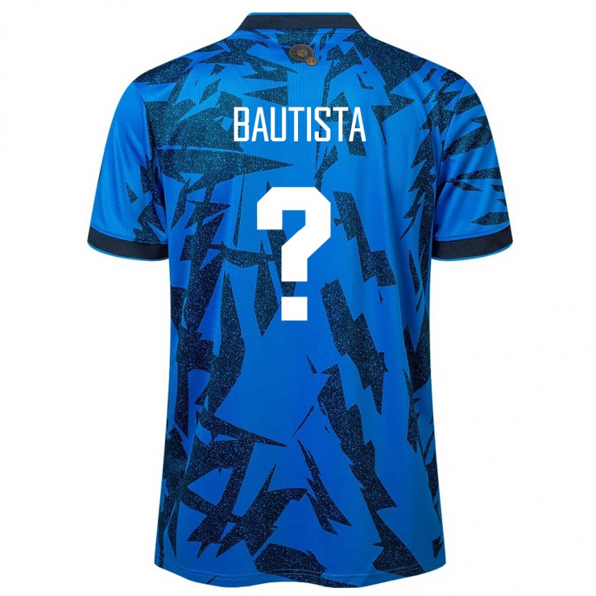 Kids Football El Salvador Ezequiel Bautista #0 Blue Home Jersey 24-26 T-Shirt Nz