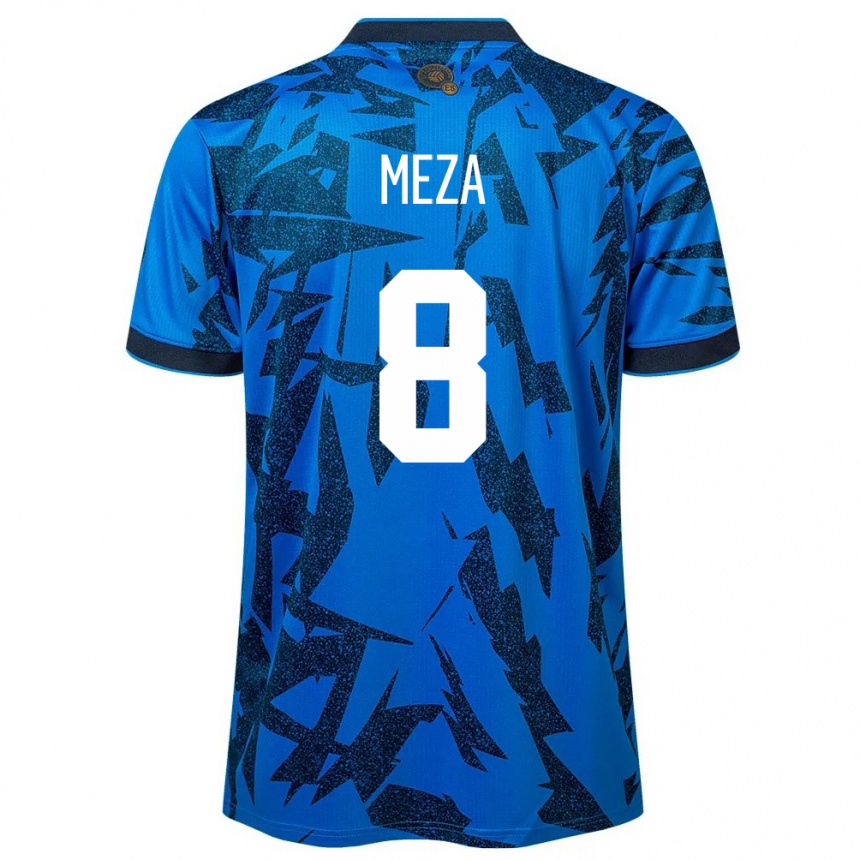 Kids Football El Salvador Victoria Meza #8 Blue Home Jersey 24-26 T-Shirt Nz