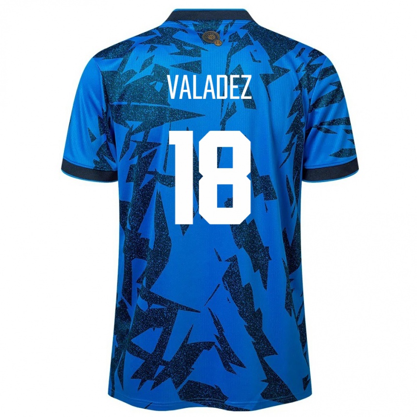 Kids Football El Salvador Samantha Valadez #18 Blue Home Jersey 24-26 T-Shirt Nz