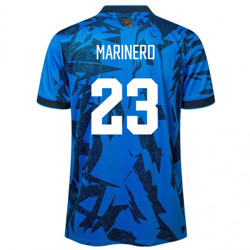 Kids Football El Salvador Amber Marinero #23 Blue Home Jersey 24-26 T-Shirt Nz