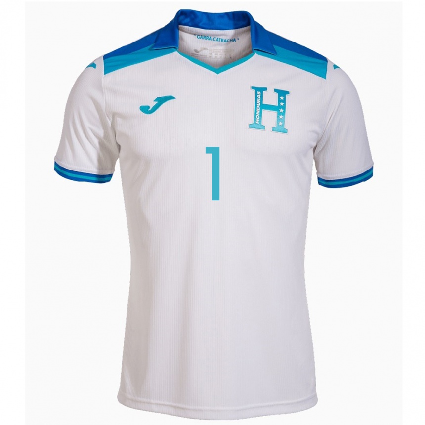 Kids Football Honduras Juergen García #1 White Home Jersey 24-26 T-Shirt Nz