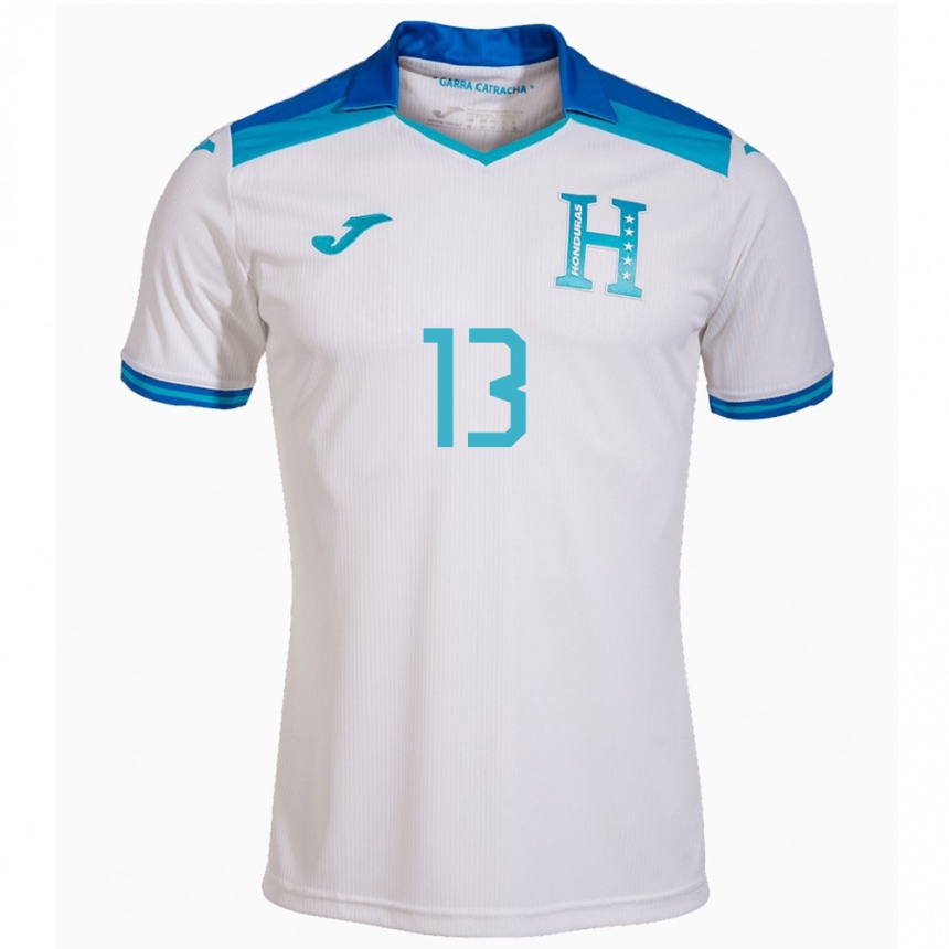 Kids Football Honduras Edwin Maldonado #13 White Home Jersey 24-26 T-Shirt Nz