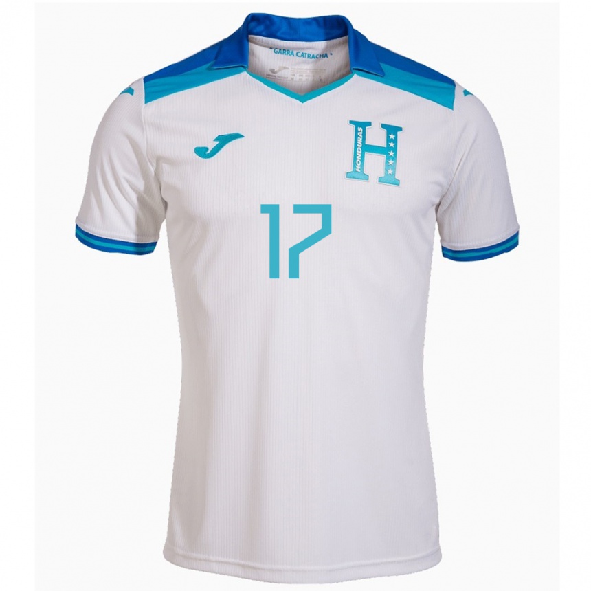 Kids Football Honduras Johana Espinal #17 White Home Jersey 24-26 T-Shirt Nz