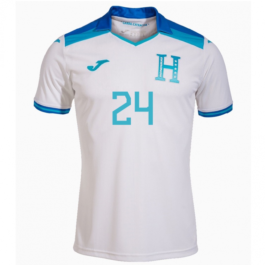 Kids Football Honduras Daniel Carter #24 White Home Jersey 24-26 T-Shirt Nz