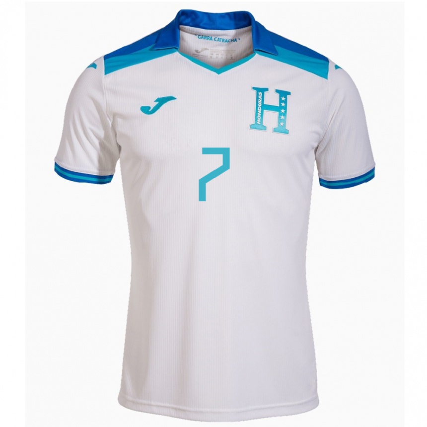 Kids Football Honduras José Pinto #7 White Home Jersey 24-26 T-Shirt Nz