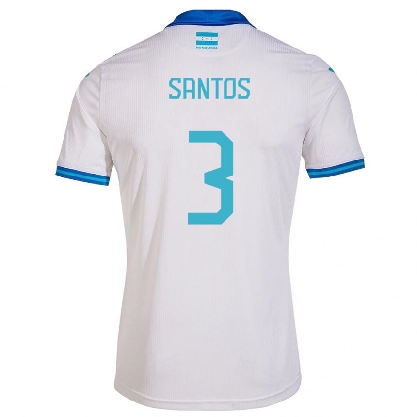 Kids Football Honduras Marcelo Santos #3 White Home Jersey 24-26 T-Shirt Nz