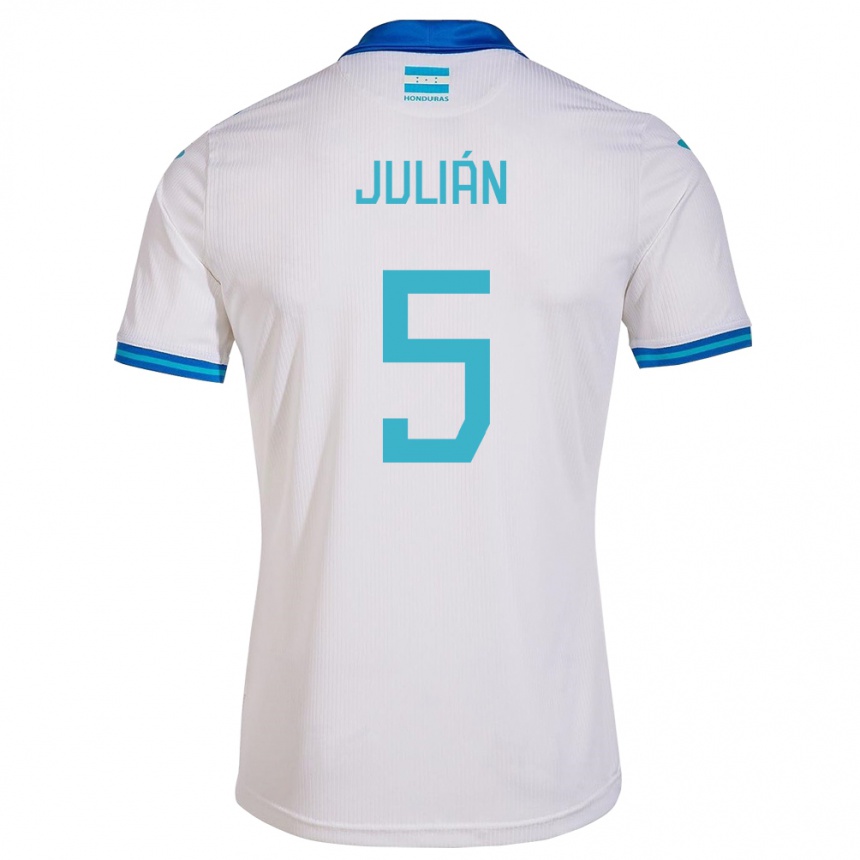 Kids Football Honduras Julián Martínez #5 White Home Jersey 24-26 T-Shirt Nz