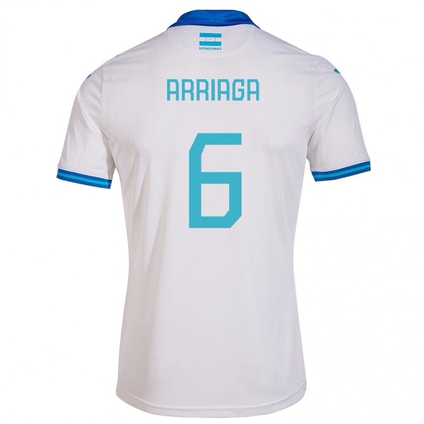 Kids Football Honduras Javier Arriaga #6 White Home Jersey 24-26 T-Shirt Nz