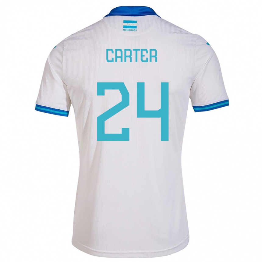 Kids Football Honduras Daniel Carter #24 White Home Jersey 24-26 T-Shirt Nz