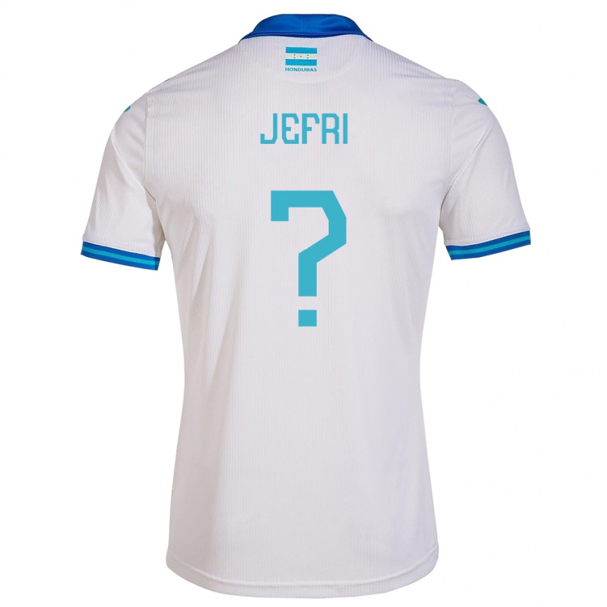 Kids Football Honduras Jefri Martínez #0 White Home Jersey 24-26 T-Shirt Nz