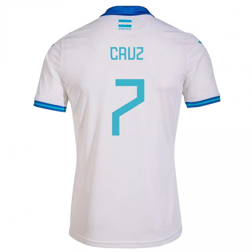 Kids Football Honduras Nixon Cruz #7 White Home Jersey 24-26 T-Shirt Nz