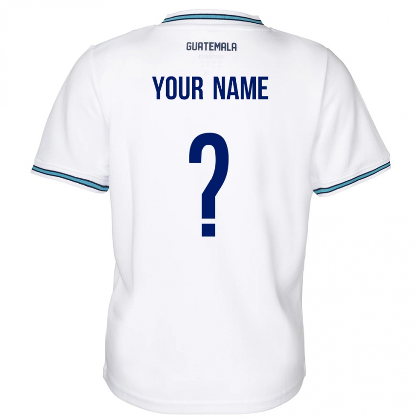 Kids Football Guatemala Your Name #0 White Home Jersey 24-26 T-Shirt Nz