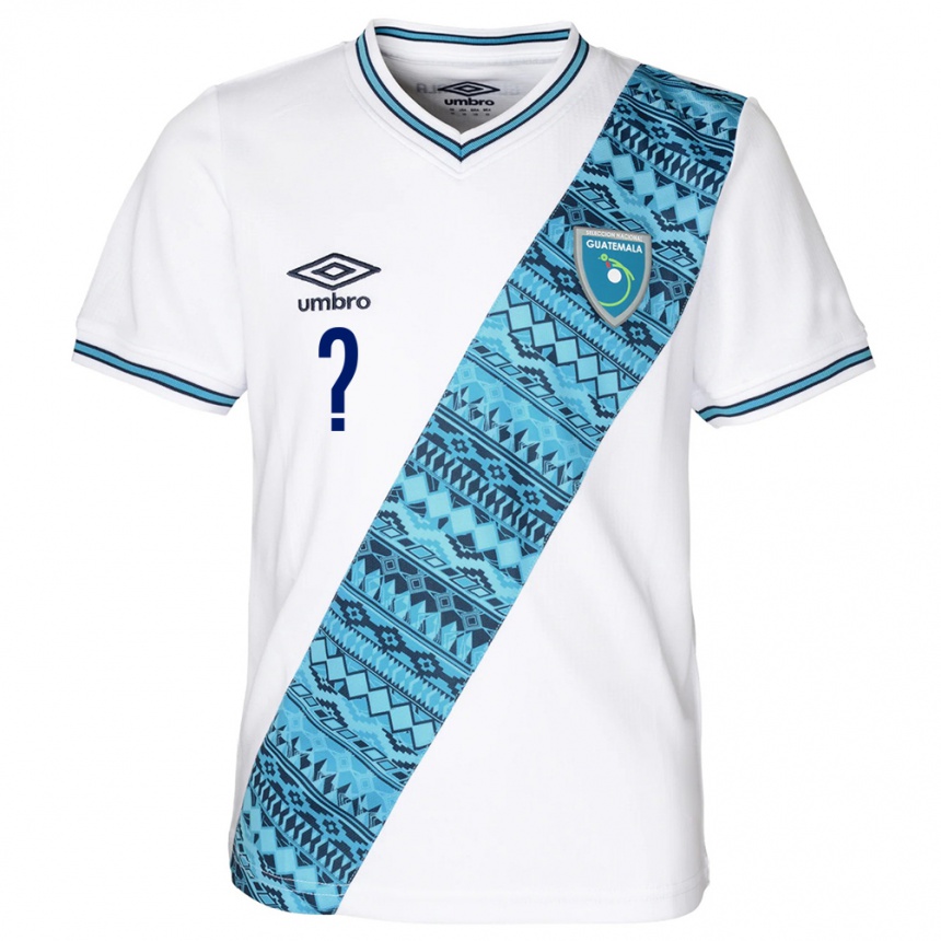 Kids Football Guatemala Celeste Gatica #0 White Home Jersey 24-26 T-Shirt Nz