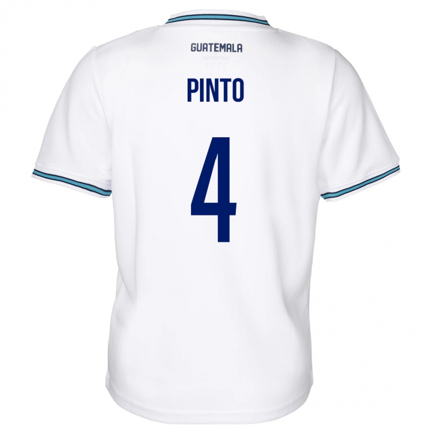 Kids Football Guatemala José Carlos Pinto #4 White Home Jersey 24-26 T-Shirt Nz