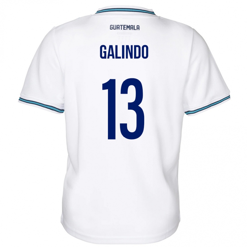 Kids Football Guatemala Alejandro Galindo #13 White Home Jersey 24-26 T-Shirt Nz