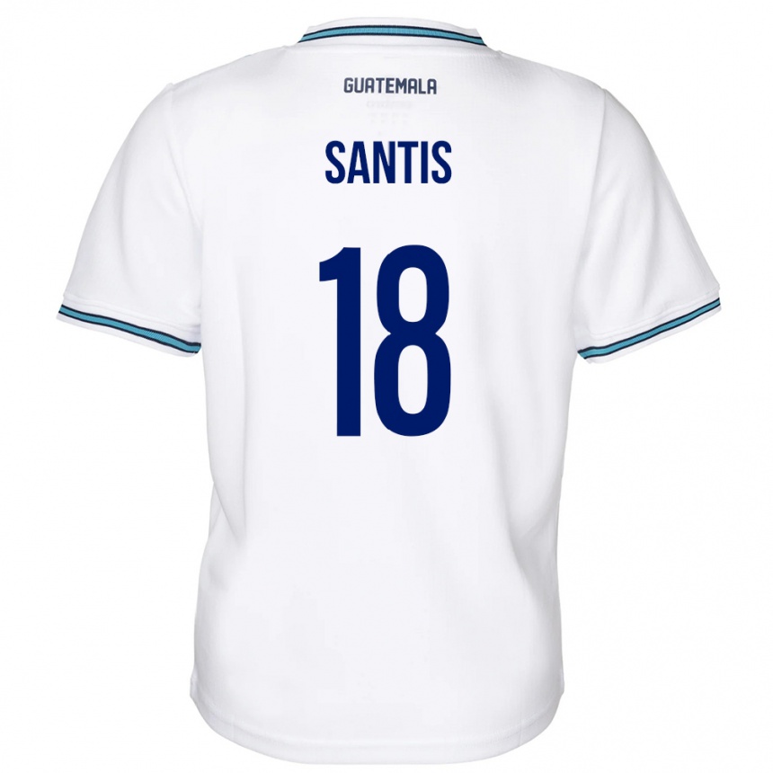 Kids Football Guatemala Óscar Santis #18 White Home Jersey 24-26 T-Shirt Nz