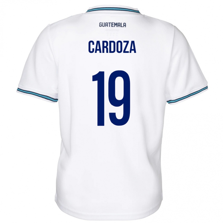 Kids Football Guatemala Elmer Cardoza #19 White Home Jersey 24-26 T-Shirt Nz