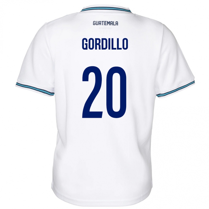 Kids Football Guatemala Gerardo Gordillo #20 White Home Jersey 24-26 T-Shirt Nz