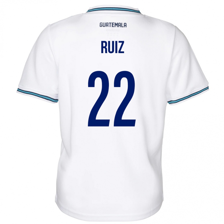 Kids Football Guatemala Kevin Ruiz #22 White Home Jersey 24-26 T-Shirt Nz