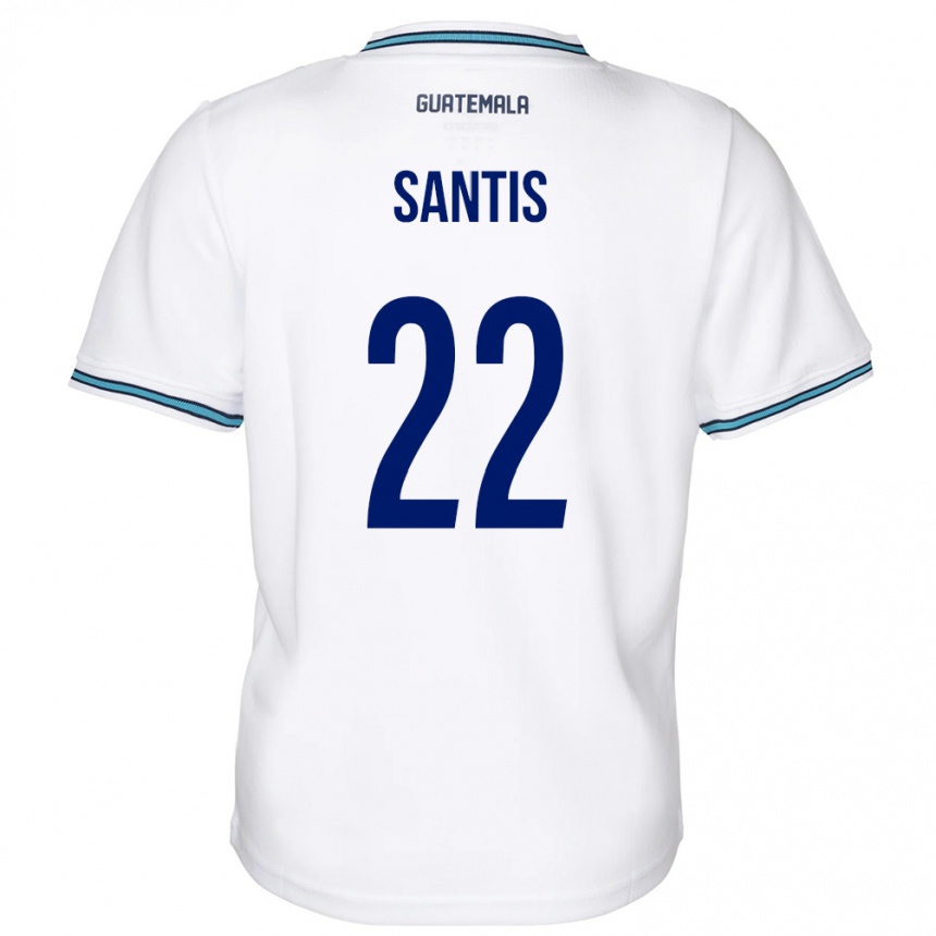 Kids Football Guatemala Diego Santis #22 White Home Jersey 24-26 T-Shirt Nz