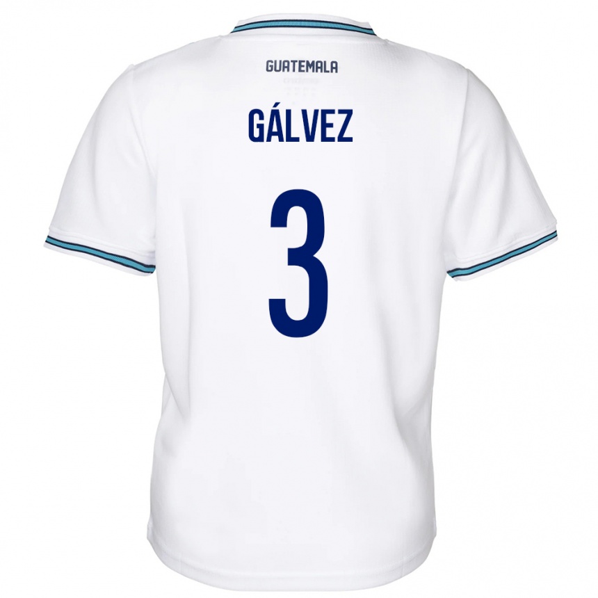 Kids Football Guatemala Fredy Gálvez #3 White Home Jersey 24-26 T-Shirt Nz