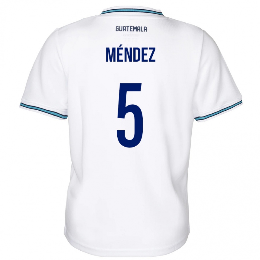 Kids Football Guatemala Diego Méndez #5 White Home Jersey 24-26 T-Shirt Nz