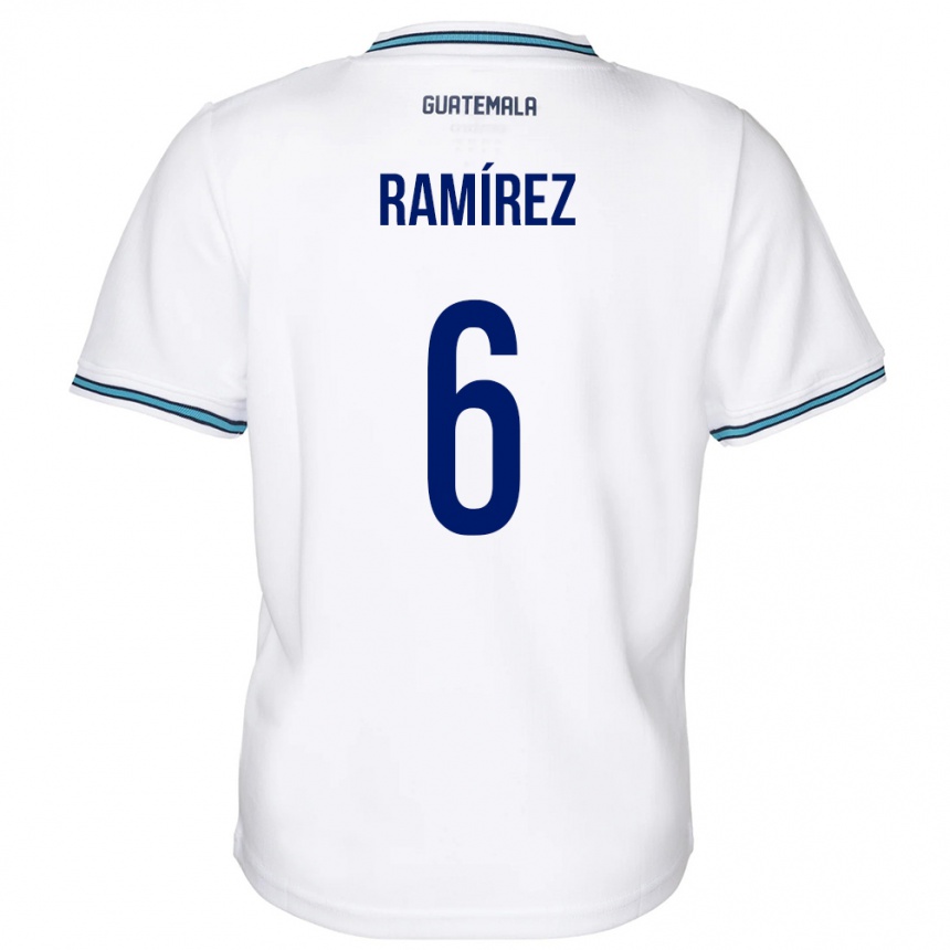 Kids Football Guatemala Kevin Ramírez #6 White Home Jersey 24-26 T-Shirt Nz