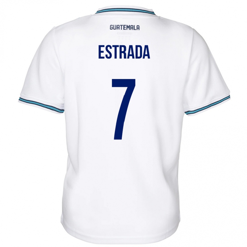 Kids Football Guatemala Javier Estrada #7 White Home Jersey 24-26 T-Shirt Nz