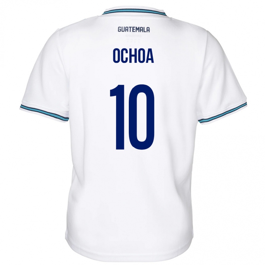 Kids Football Guatemala José Ochoa #10 White Home Jersey 24-26 T-Shirt Nz