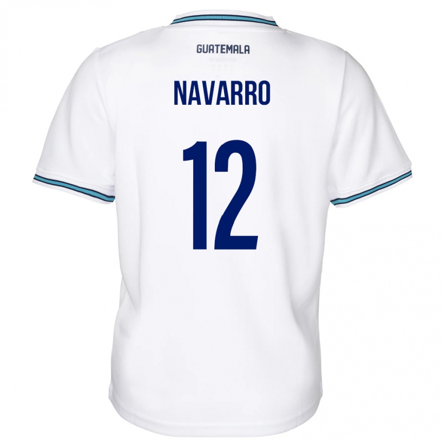 Kids Football Guatemala Kenderson Navarro #12 White Home Jersey 24-26 T-Shirt Nz