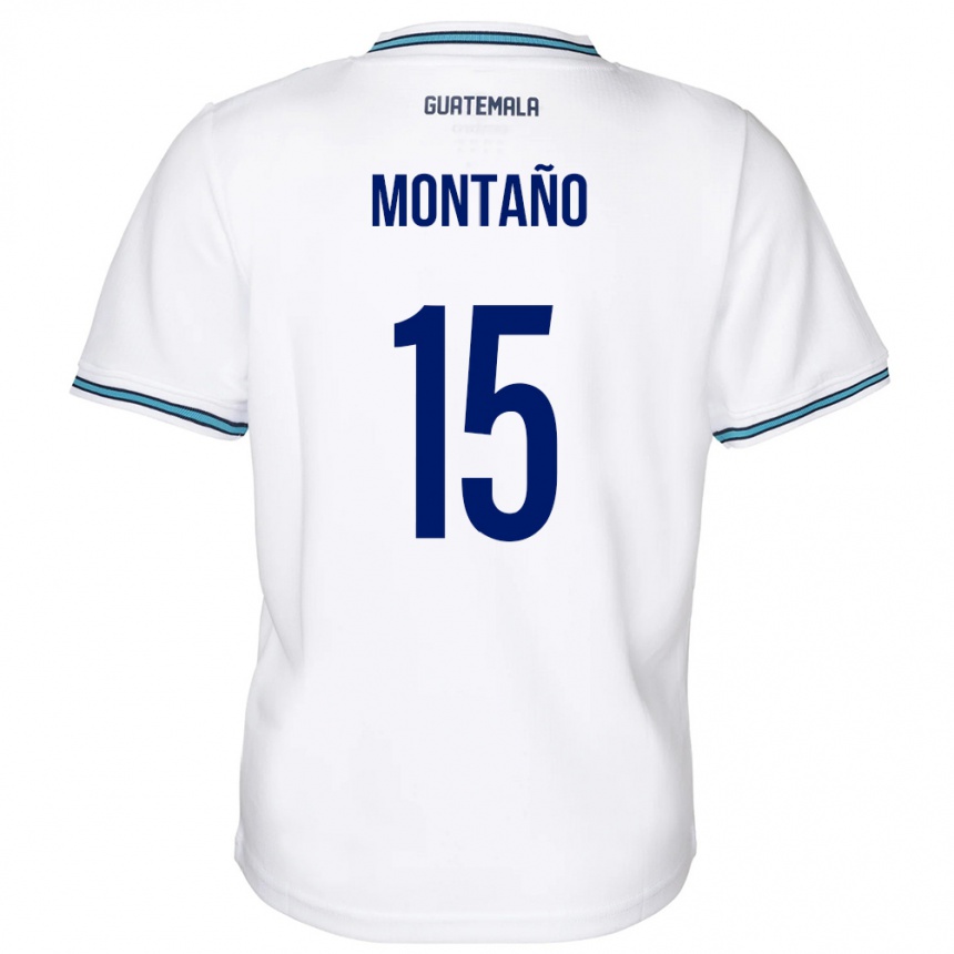 Kids Football Guatemala Figo Montaño #15 White Home Jersey 24-26 T-Shirt Nz